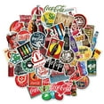 thumbnail image 1 of 50 PCS Stickers Pack, Waterproof Cute Cool Popular Brand Logo Theme Stickers, DIY Fashion Teens Trendy Creative Decal, Personalized Your Own MacBook , Laptop, Guitar, Luggage, Skateboard, Car, 1 of 4