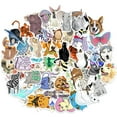 thumbnail image 1 of 50 PCS Stickers Pack, Waterproof Cute Cool Teens Funny Theme Stickers, DIY Fashion Trendy Creative Decal, Personalized Your Own MacBook , Laptop, Guitar, Luggage, Skateboard, Car (Animals), 1 of 4