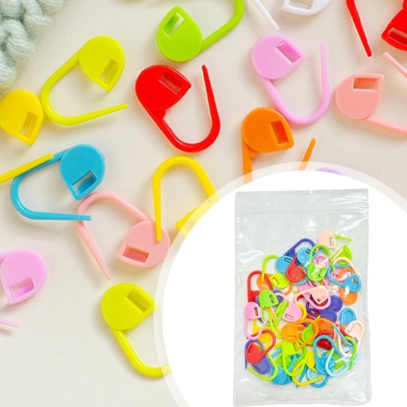 50 PCS Stitch Markers for Knitting Crochet Markers Plastic Locking ...