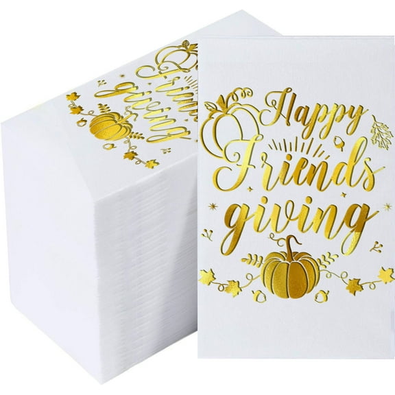50 PCS Thanksgiving Napkins Disposable - Grateful Blessed Decoration Fall Napkins Guest Paper Towels for Home Dinner Thanksgiving Party Supplies,7.9 x 4.3 Inches