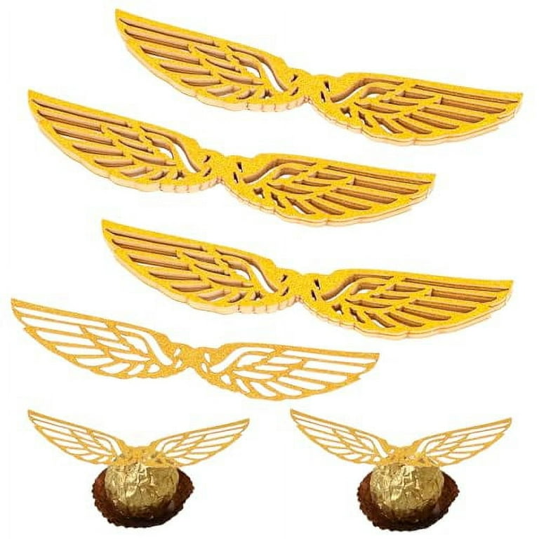 50 PCS Wizard Party Chocolate Decoration Golden Snitch Wings