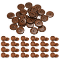 thumbnail image 1 of 50 PCS Wood Buttons, 1 Inch Wooden Buttons 4 Hole Classic Brown Sewing Button for Shirt Sew Pillow Covers Headbands DIY Crafts Sewing Knitted Items Projects Decorations 25mm, 1 of 8