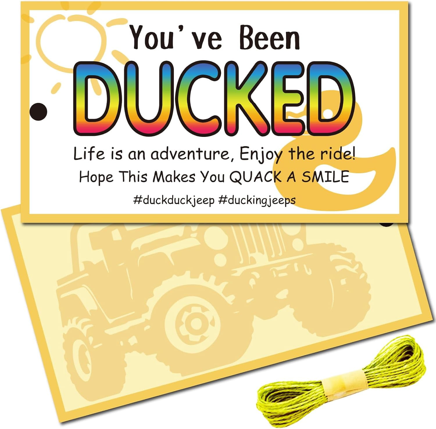 50-pcs-you-ve-been-ducked-duck-tags-encouraging-duck-tag-diy-jeep-duck-card-double-sided-with-hole-and-twine-for-jeeps-car-hanging-decor-lucky-pass-on-3-5x2-inch-life-is-an