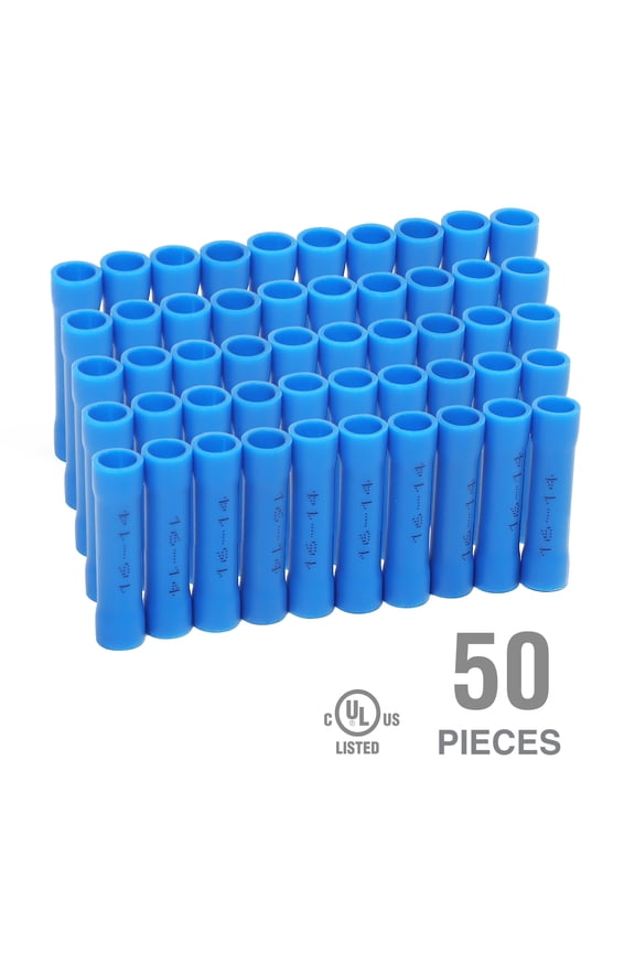 50-Piece Splice Connectors Kit, Blue, UL, Automotive Electrical Parts