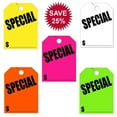 thumbnail image 1 of 50 PK - Car Dealer Special Jumbo Mirror Hanger Tags Hang Price Tags - Save $, 1 of 6