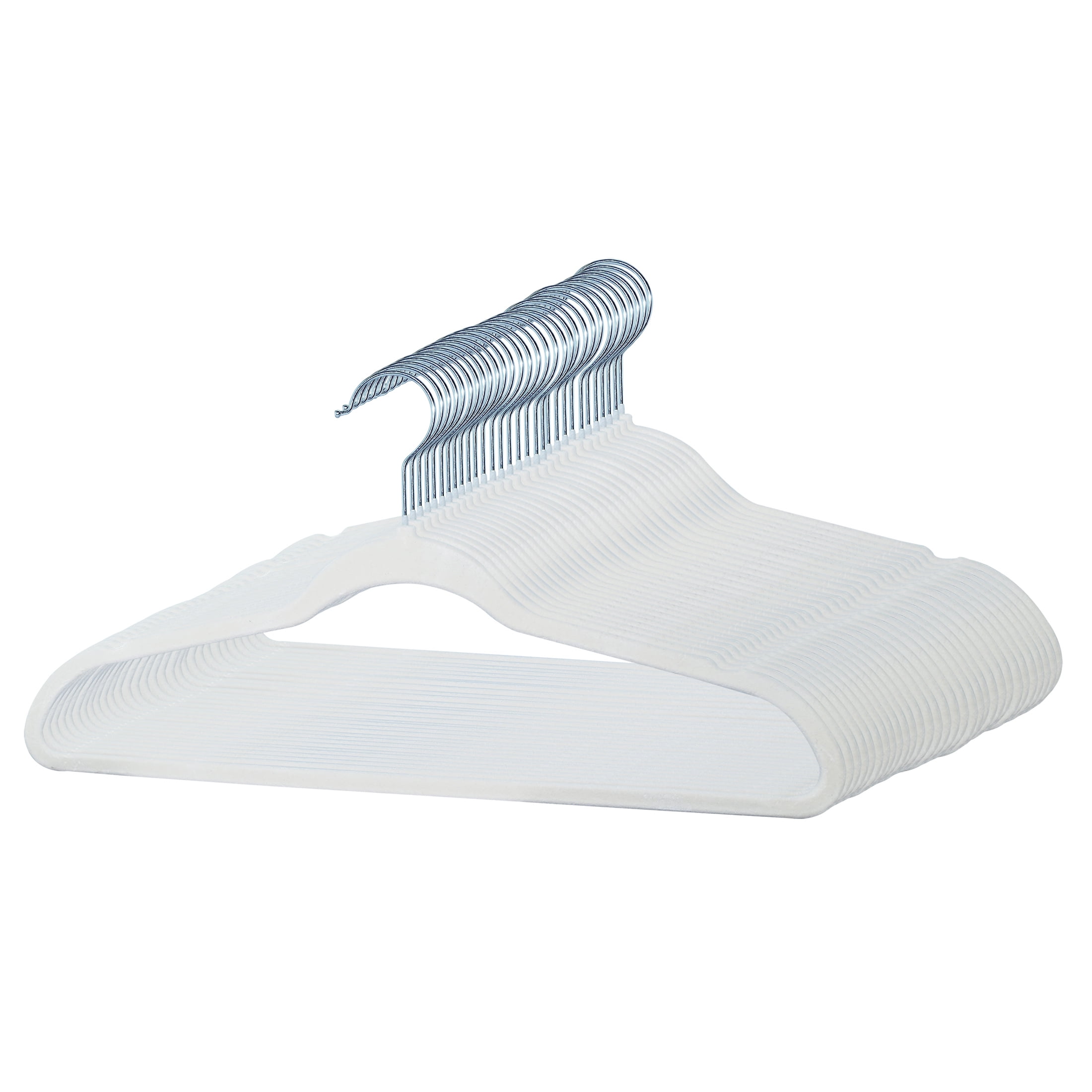 ClosetSelect Velvet Hangers, Beige 50 Count