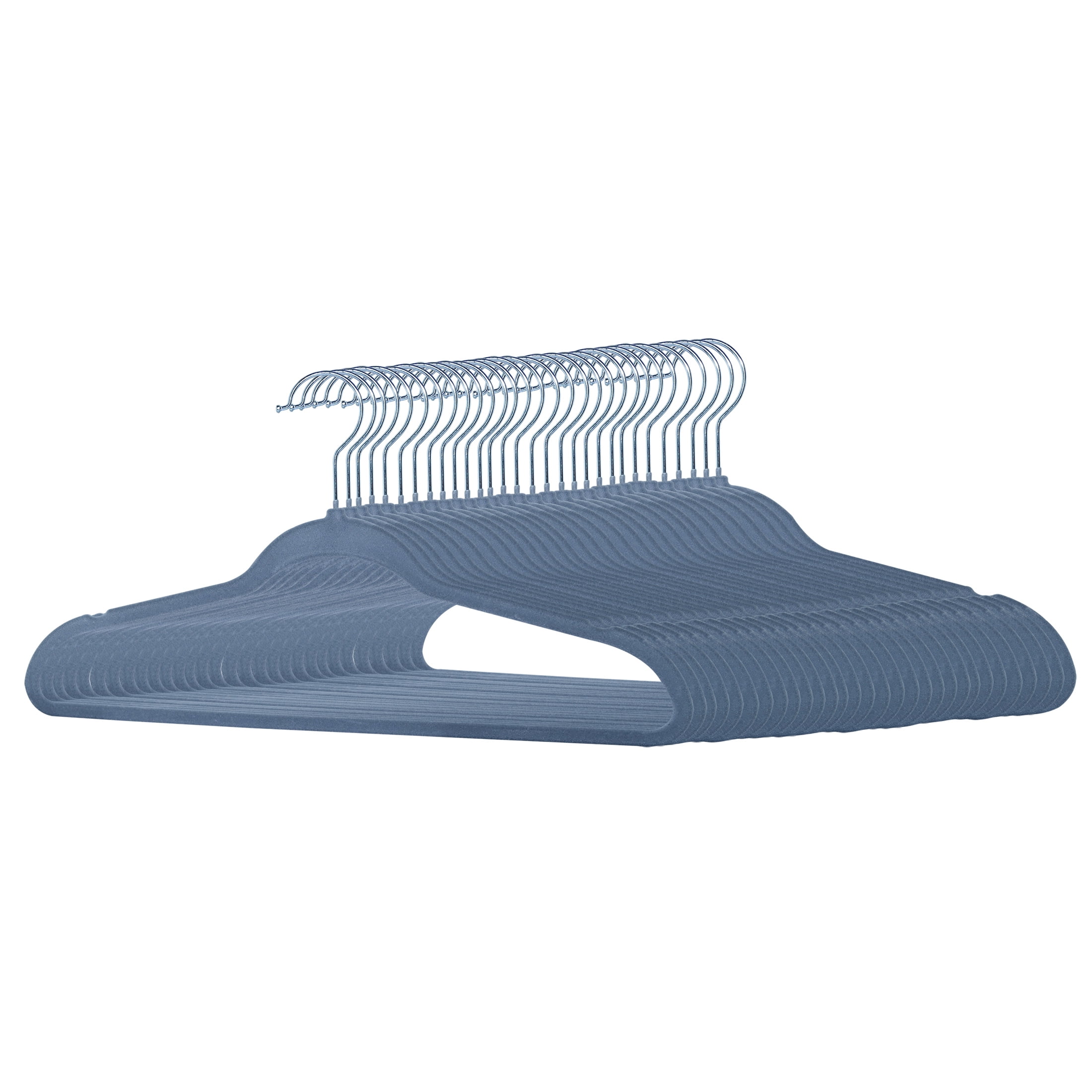 ClosetSelect Velvet Hangers, Grey 50 Count