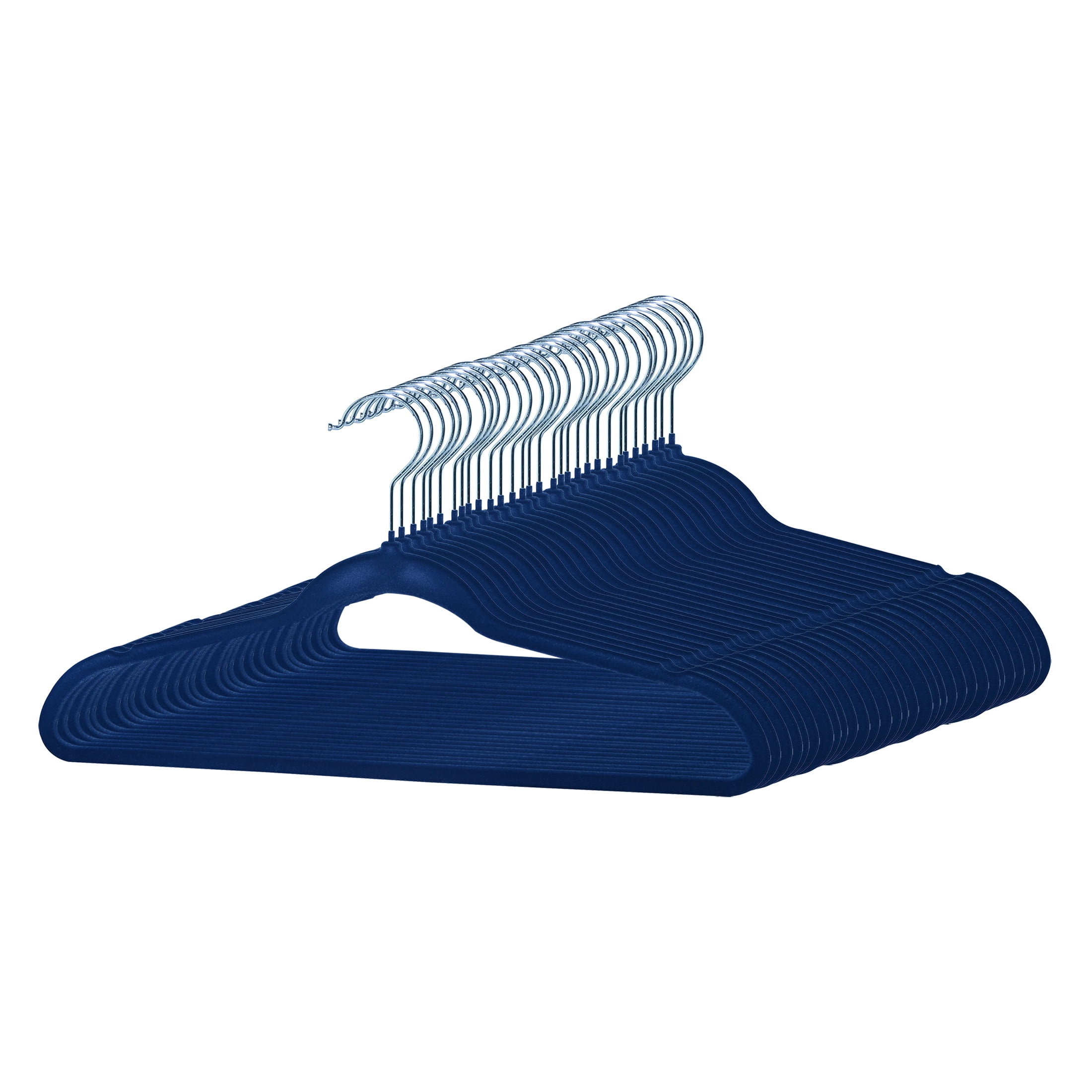ClosetSelect Velvet Hangers, Navy Blue 50 Count