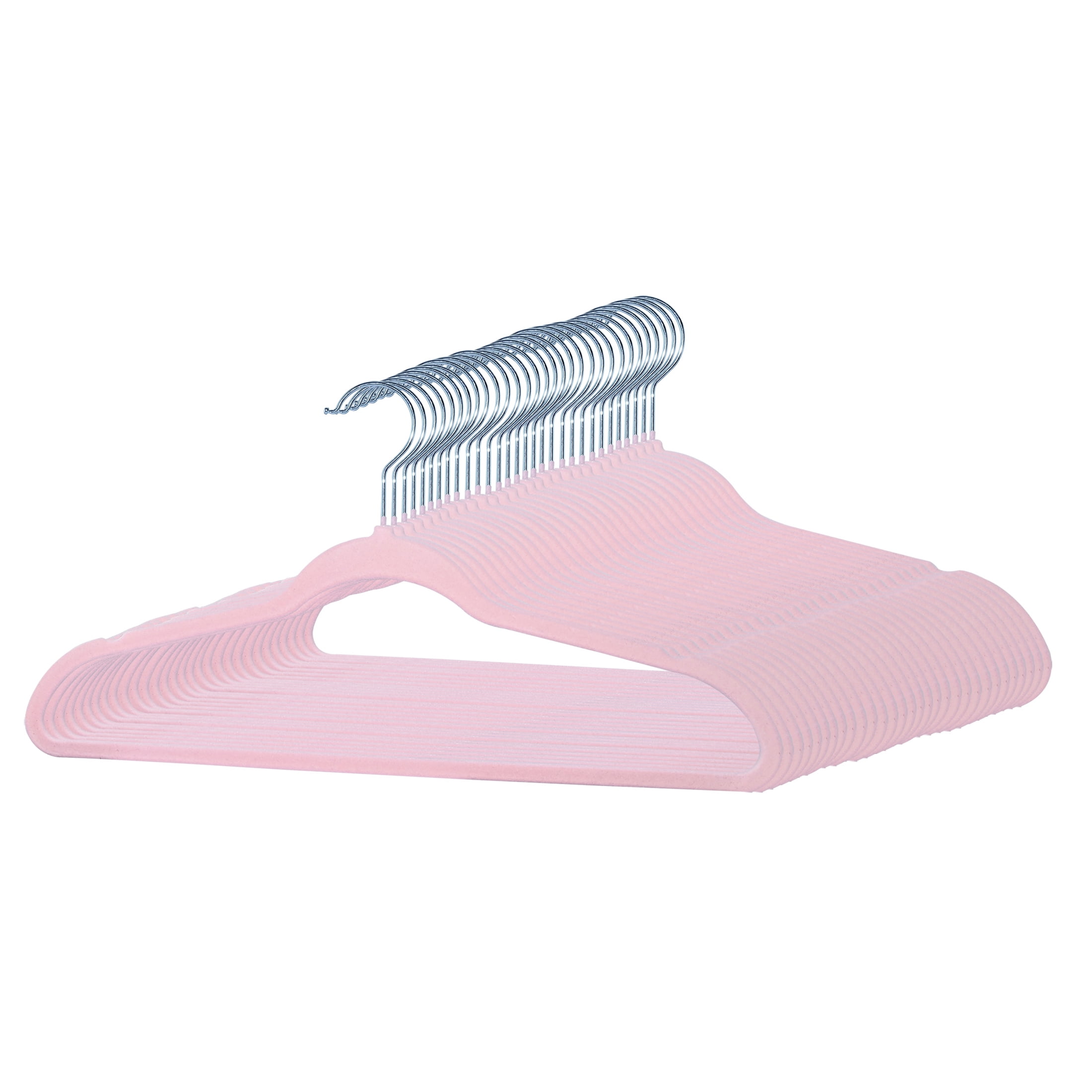 ClosetSelect Velvet Hangers, Pink 50 Count