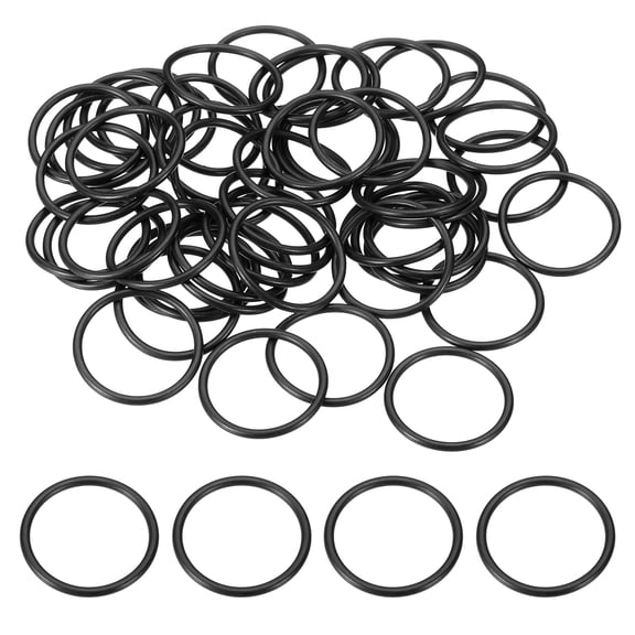 50 Pack 019 Nitrile O-rings, 90 Durometer 13/16" ID, 15/16" OD, 1/16" Width, Black