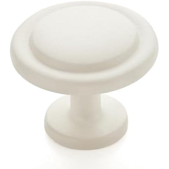 50 Pack 1-1/4 inch Kitchen Cabinet Knobs White Frosted Dresser Zinc Pulls Door Drawer Handles for Dresser Drawers