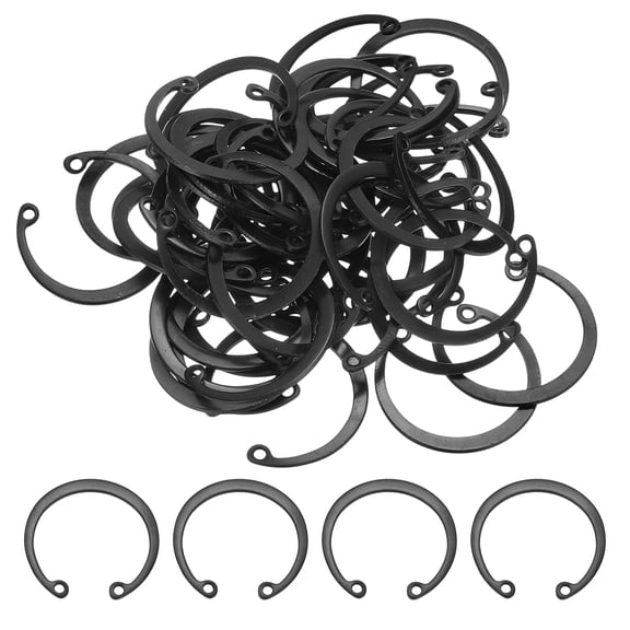 50 Pack1-11/32"(34mm) RetainingRingCirclip,SnapRingsC-Clips, Black