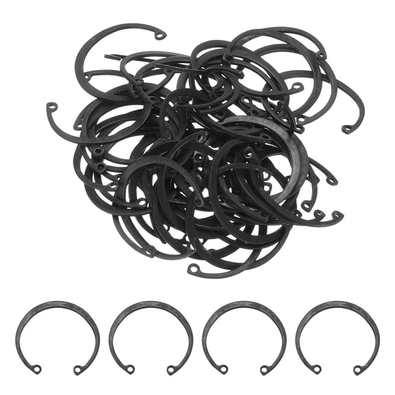 50 Pack1-3/8"(35mm) RetainingRingCirclip,SnapRingsC-Clips, Black