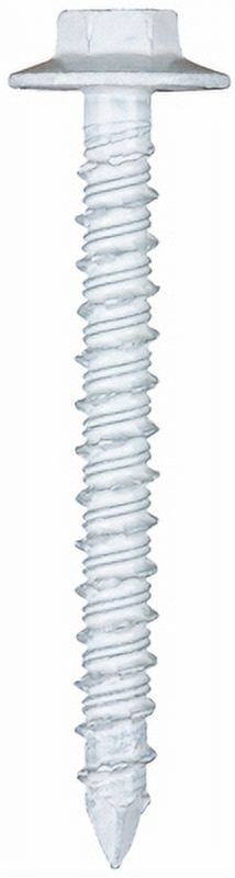 50 Pack 1/4" x 2-1/4" Steel White Hex Flat Head Tapcon Concrete Anch, Each