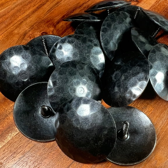 50 Pack- 1.5 Inch  Iron Clavos Decorative Screws Black Forged Hammered Screw Antique Forged Finish by Sidco Supply