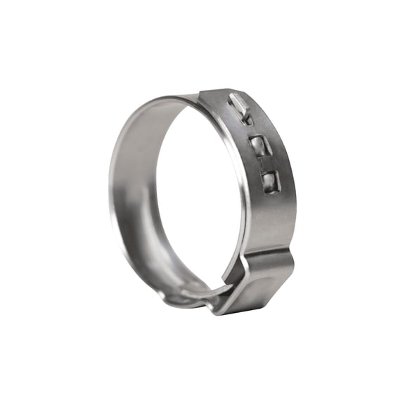 50-Pack 1 Inch Stainless Steel PEX Pipe Clamps - Heavy Duty Crimp Rings for Plumbing Connections