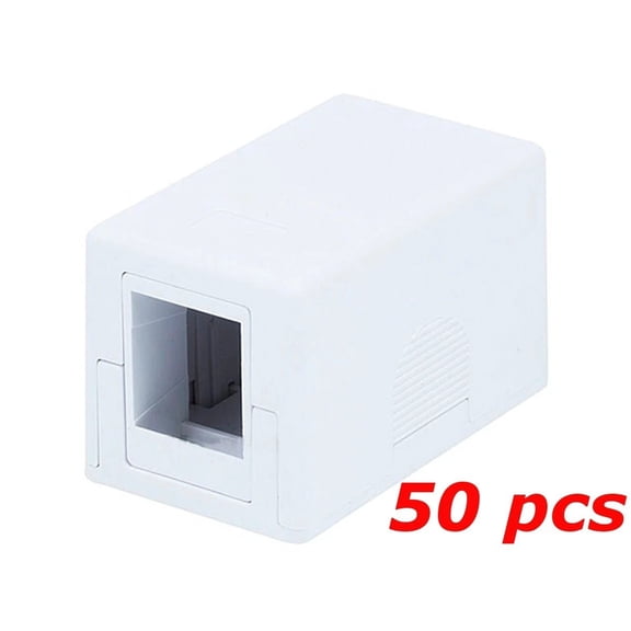 50-Pack 1-Port Keystone Jack Surface Mount Box (SMB)  White