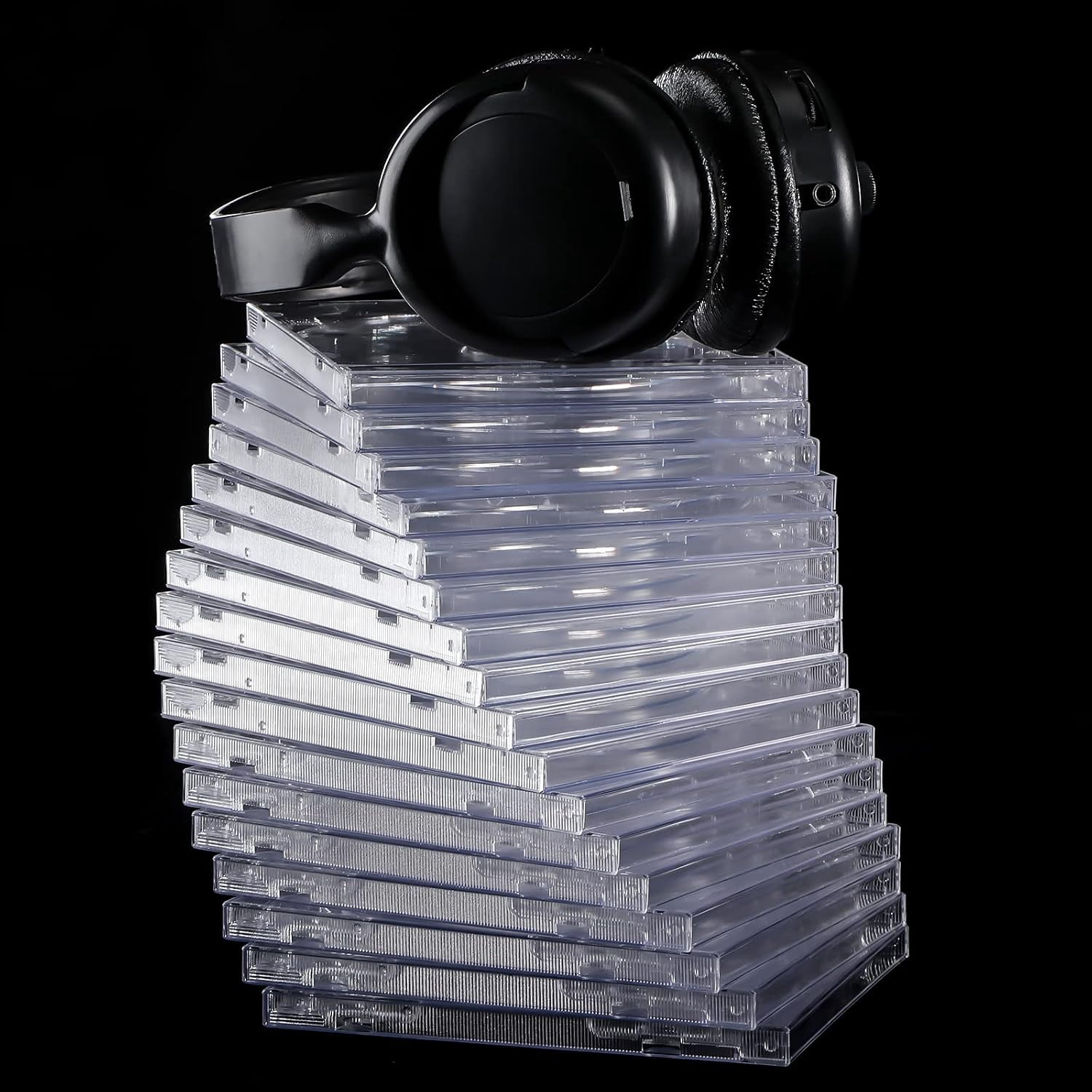 50 Pack 10.4mm Jewel , Clear Plastic Standard Size Replacement for DVD ...