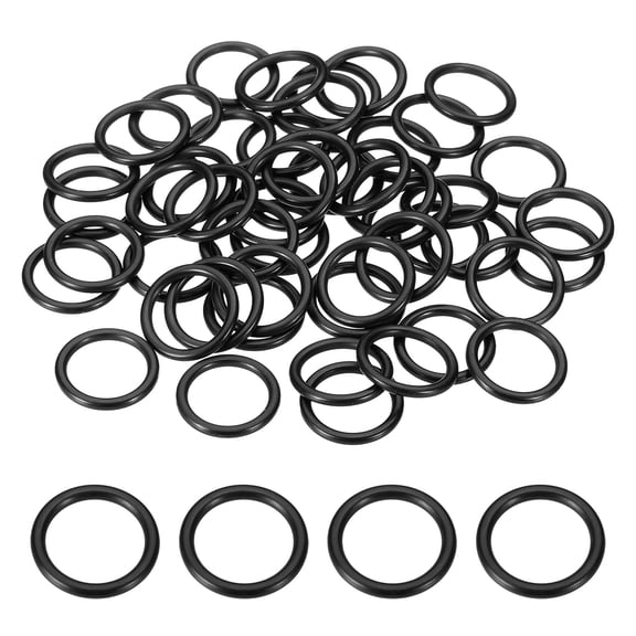 50 Pack 115 Nitrile O-rings, 90 Durometer 11/16" ID, 7/8" OD, 3/32" Width, Black