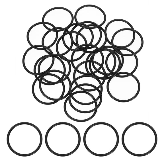 50 Pack 126 Nitrile O-rings 70 Durometer 1-3/8" ID, 1-9/16" OD, 3/32" Width Black