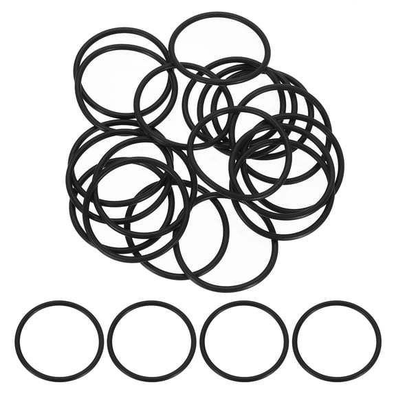 50 Pack 128 Nitrile O-rings 70 Durometer 1-1/2" ID, 1-11/16" OD, 3/32" Width Black