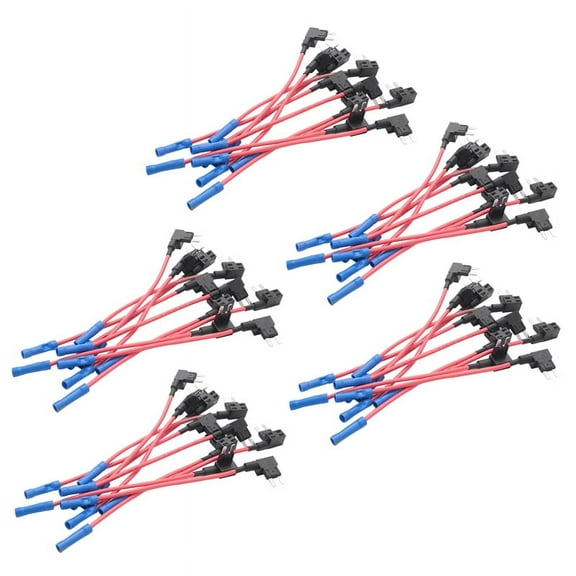 50 Pack - 12V Car Add-A-Circuit Fuse TAP Adapter Mini ATM Blade Fuse Holder