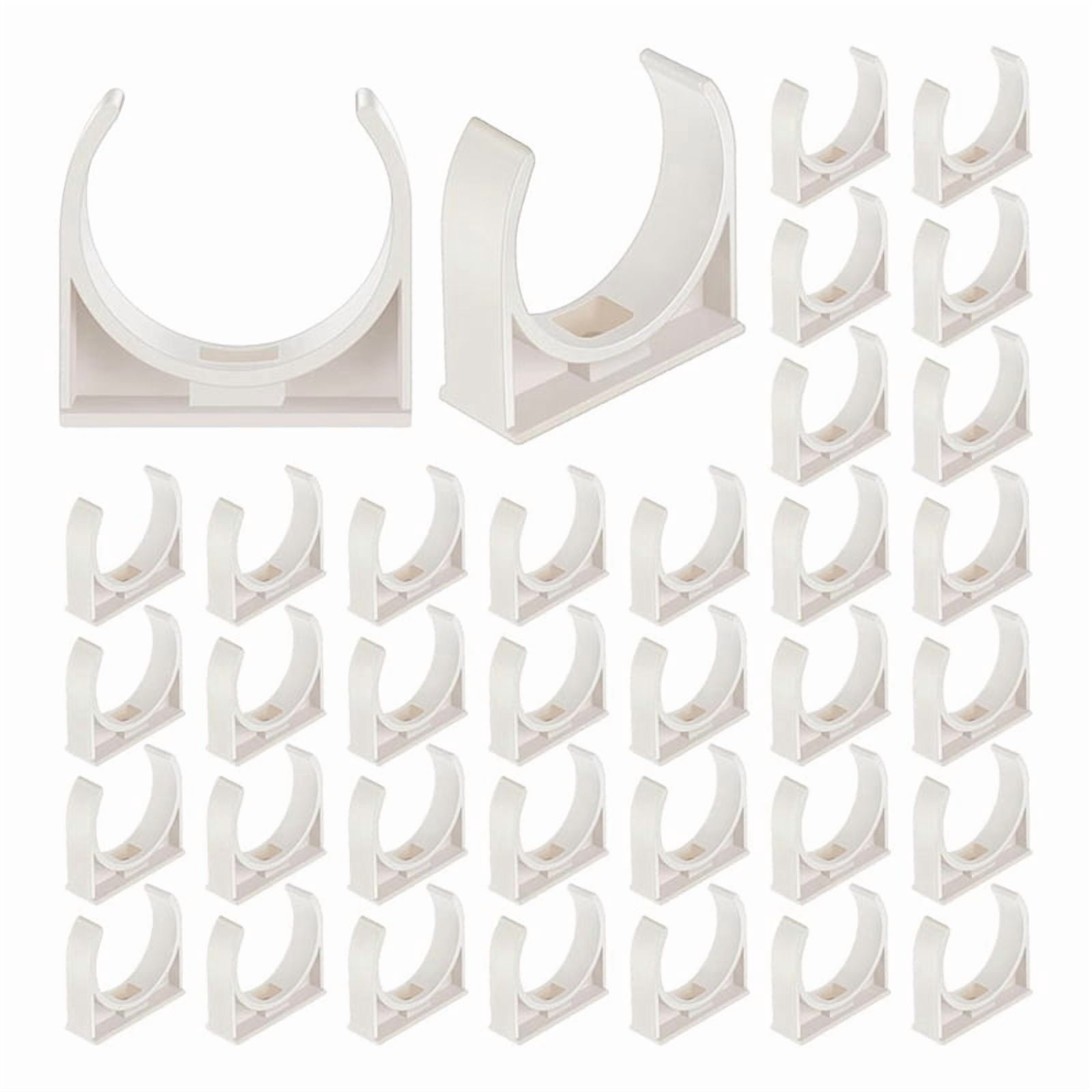 50 Pack 2 Inch U-Shaped PVC Water Pipe Clamps Clips Pipe Hangers Holder Pex Tubing Clamps Plastic Water Pipes Support