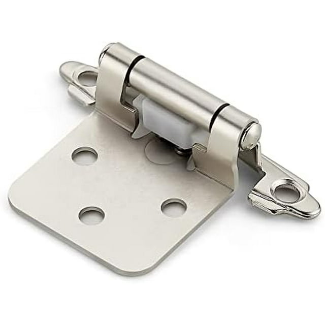 50 Pack 25 Pairs 1/2 inch Overlay Hinges Satin Nickel Semi