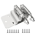 thumbnail image 1 of 50 Pack 25 Pairs 3/8" Inset Kitchen Cabinet Door Hinges, Semi-Concealed Hinges, Self-Closing Cabinet Hinges with Mount Screws, 1 of 7