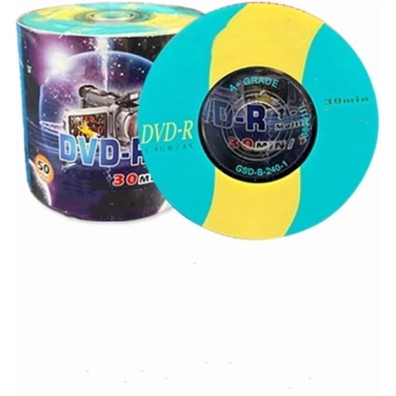 50 Pack 3" 8cm Mini Recordable Blank DVD-R Discs Disk for DVD VCR Video Camera 1.4GB/30min 1-8X