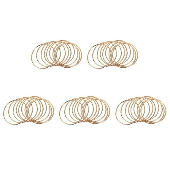 50 Pack 3 Inch Gold Dream Catcher Metal Rings Hoops Macrame Ring for Dreamcatchers and Crafts