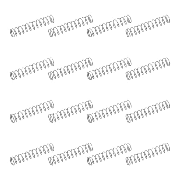 50 Pack 304 Stainless Steel Compression Springs, 0.3mm x 2mm x 10mm Small & Tiny Pen Spring for Home Repair & DIY, Workshop & Industrial Use, (Silver Tone)