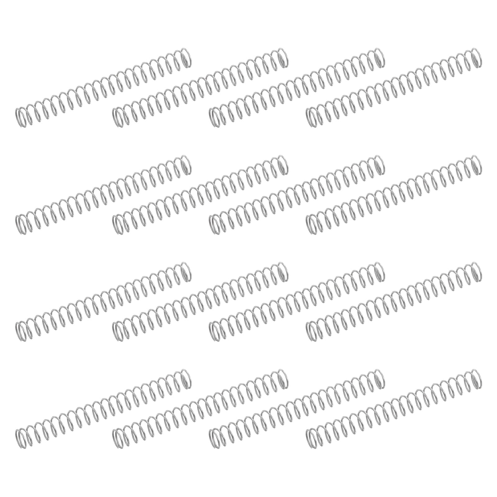 50 Pack 304 Stainless Steel Compression Springs, 0.3mm x 2mm x 20mm ...