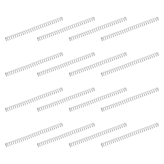 50 Pack 304 Stainless Steel Compression Springs, 0.3mm x 2mm x 30mm Small & Tiny Pen Spring for Home Repair & DIY, Workshop & Industrial Use, (Silver Tone)