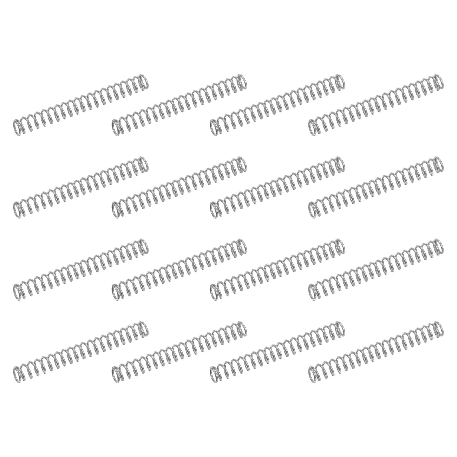 50 Pack 304 Stainless Steel Compression Springs, 0.3mm x 3mm x 25mm ...