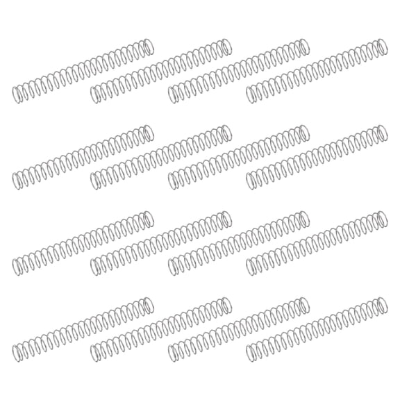 50 Pack 304 Stainless Steel Compression Springs, 0.3mm x 5mm x 45mm Small & Tiny Pen Spring for Home Repair & DIY, Workshop & Industrial Use, (Silver Tone)