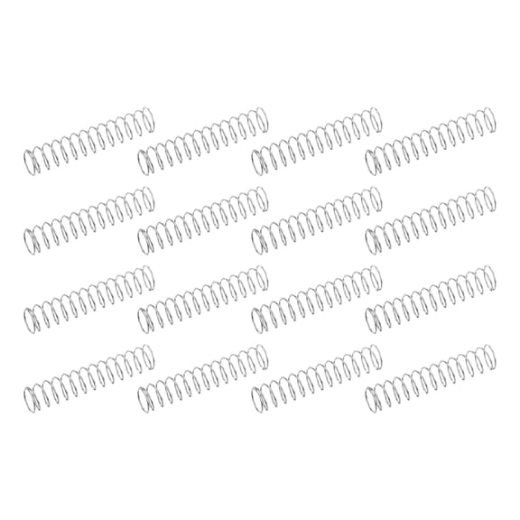 50 Pack 304 Stainless Steel Compression Springs, 0.3mm x 6mm x 30mm Small & Tiny Pen Spring for Home Repair & DIY, Workshop & Industrial Use, (Silver Tone)