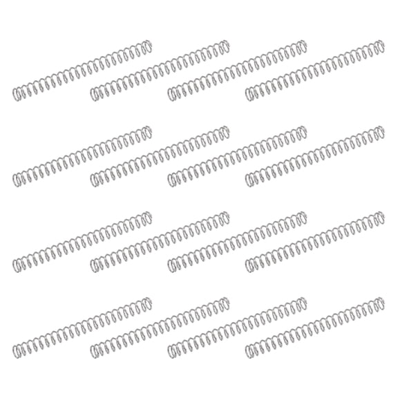 50 Pack 304 Stainless Steel Compression Springs, 0.4mm x 3mm x 35mm Small & Tiny Pen Spring for Home Repair & DIY, Workshop & Industrial Use, (Silver Tone)