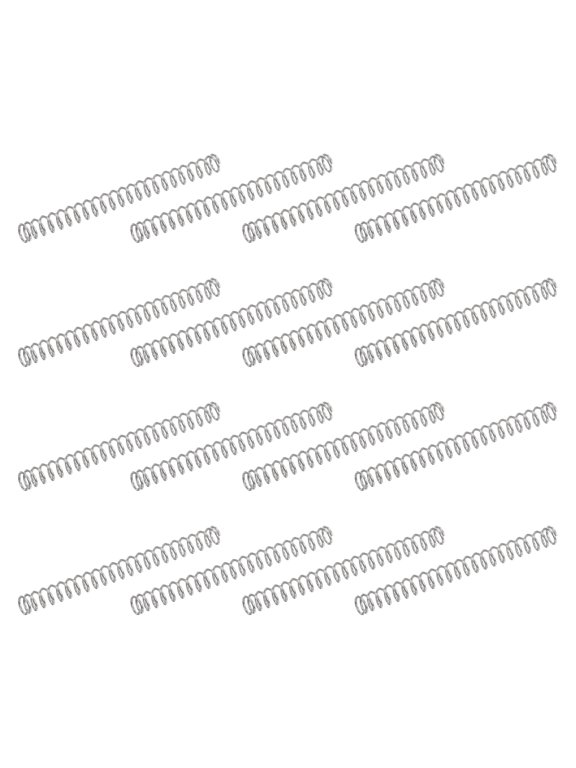 50 Pack 304 Stainless Steel Compression Springs, 0.4mm x 3mm x 35mm Small & Tiny Pen Spring for Home Repair & DIY, Workshop & Industrial Use, (Silver Tone)