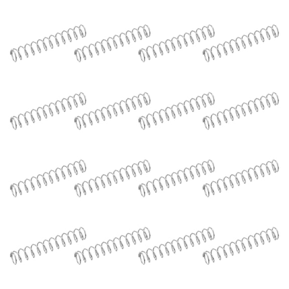 50 Pack 304 Stainless Steel Compression Springs, 0.4mm x 4mm x 25mm Small & Tiny Pen Spring for Home Repair & DIY, Workshop & Industrial Use, (Silver Tone)