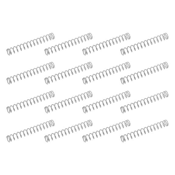 50 Pack 304 Stainless Steel Compression Springs, 0.4mm x 4mm x 30mm Small & Tiny Pen Spring for Home Repair & DIY, Workshop & Industrial Use, (Silver Tone)
