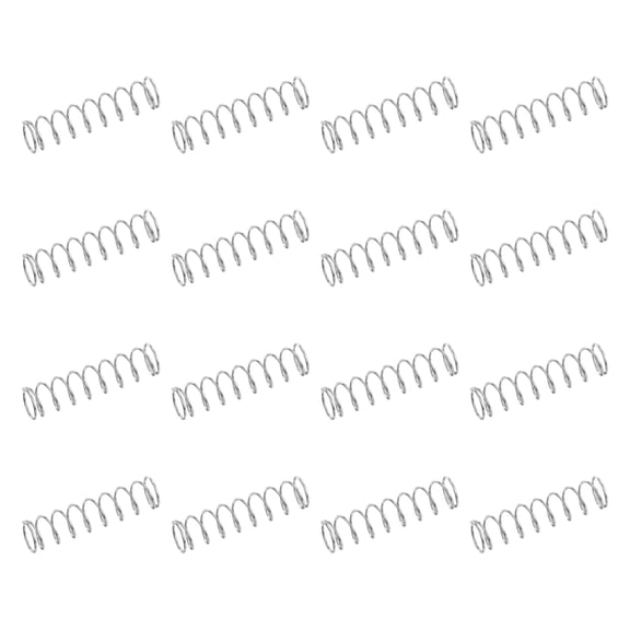 50 Pack 304 Stainless Steel Compression Springs, 0.4mm x 5mm x 20mm Small & Tiny Pen Spring for Home Repair & DIY, Workshop & Industrial Use, (Silver Tone)