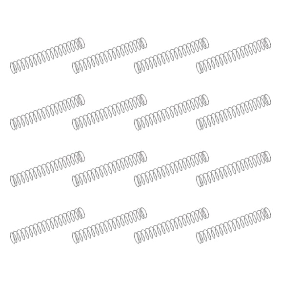 50 Pack 304 Stainless Steel Compression Springs, 0.4mm x 5mm x 35mm Small & Tiny Pen Spring for Home Repair & DIY, Workshop & Industrial Use, (Silver Tone)