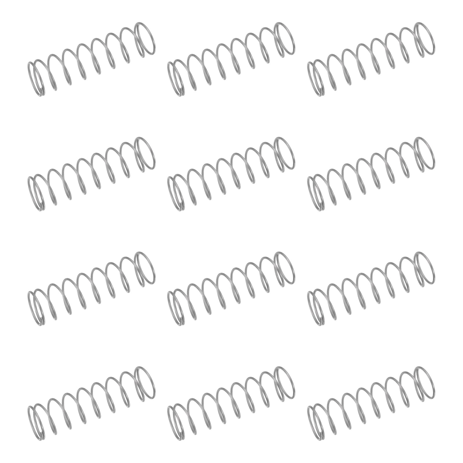 50 Pack 304 Stainless Steel Compression Springs, 0.5mm x 9mm x 30mm ...