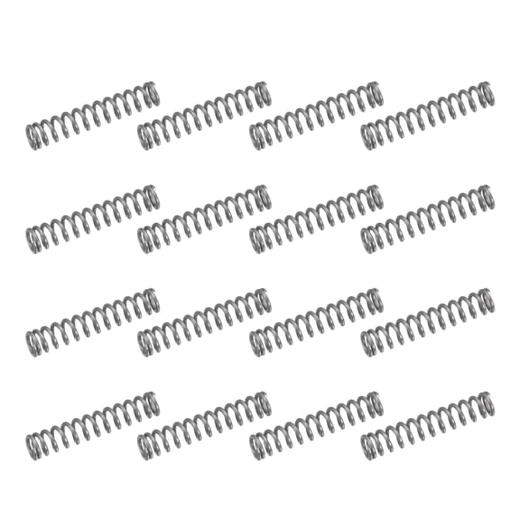 50 Pack 304 Stainless Steel Compression Springs, 0.6mm x 4mm x 20mm Small & Tiny Pen Spring for Home Repair & DIY, Workshop & Industrial Use, (Silver Tone)