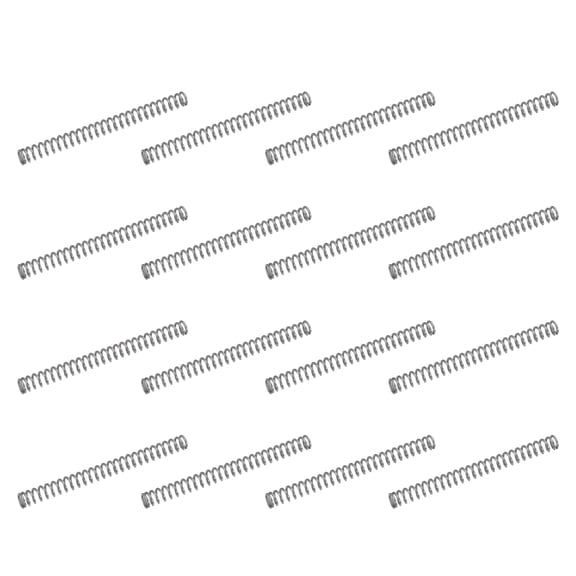 50 Pack 304 Stainless Steel Compression Springs, 0.6mm x 4mm x 45mm Small & Tiny Pen Spring for Home Repair & DIY, Workshop & Industrial Use, (Silver Tone)