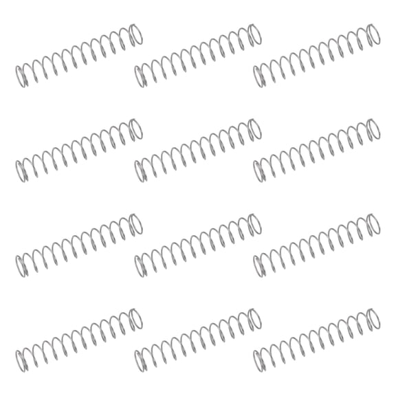 50 Pack 304 Stainless Steel Compression Springs, 0.7mm x 8mm x 45mm Small & Tiny Pen Spring for Home Repair & DIY, Workshop & Industrial Use, (Silver Tone)