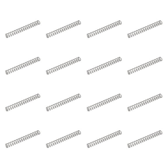50 Pack 304 Stainless Steel Compression Springs, 0.8mm x 5mm x 40mm Small & Tiny Pen Spring for Home Repair & DIY, Workshop & Industrial Use, (Silver Tone)