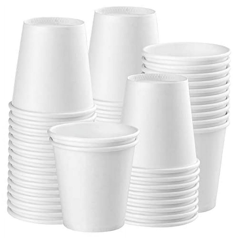 50 Pack 3oz White Paper Cups, Bathroom Cups Disposable,Moushwash Cups Small  Snack Cups for Water, Juice,Candy Ideal for Party Bathroom and Office