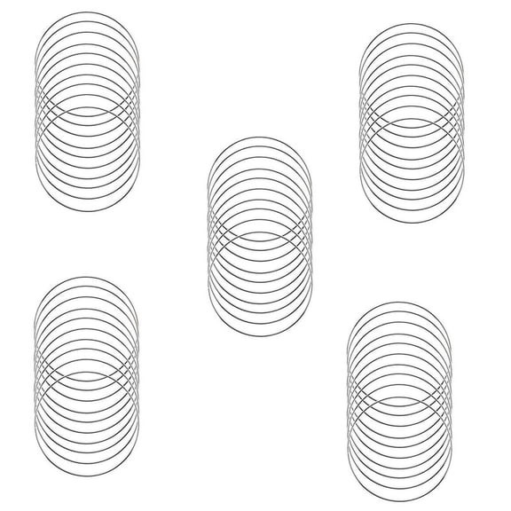 50 Pack 4 Inch Silver Dream Catcher Metal Rings Floral Hoops Wreath Macrame Creations Ring for Crafts DIY
